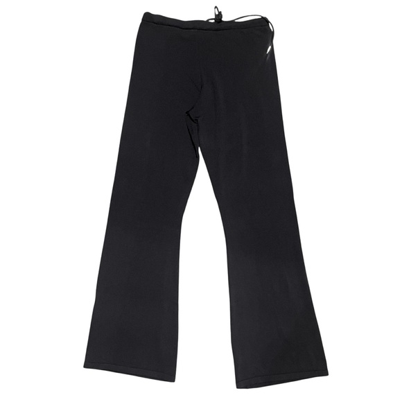 I.am.Gia Black Knit Pull On Drawstring Flare Comfortable Pants Size L Minimalist - Picture 2 of 11